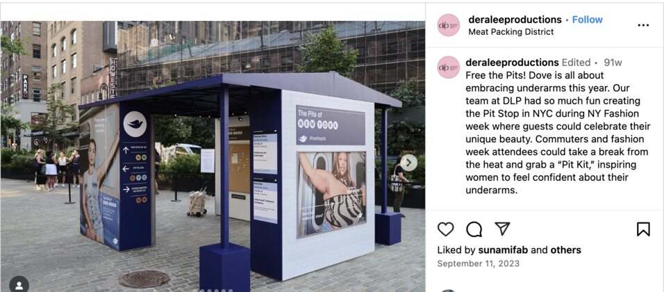 Dove 'free the pits' instagram campaign