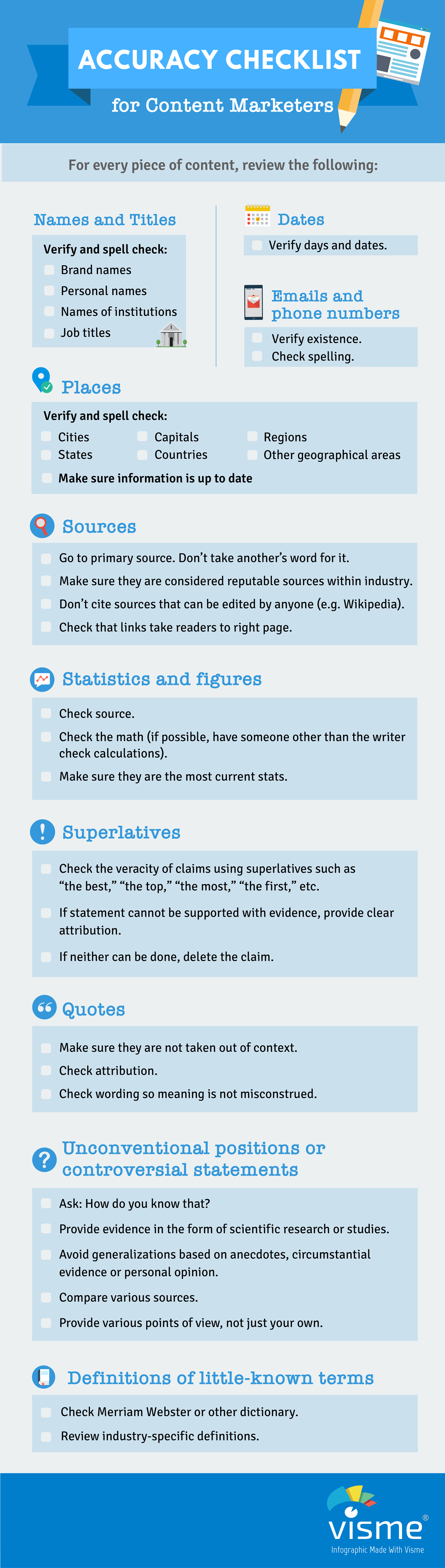 Accuracy Check List Infographic