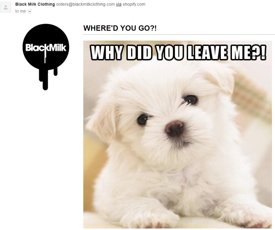 Cart abandonment emails keep customers from sleeping on your offers and products