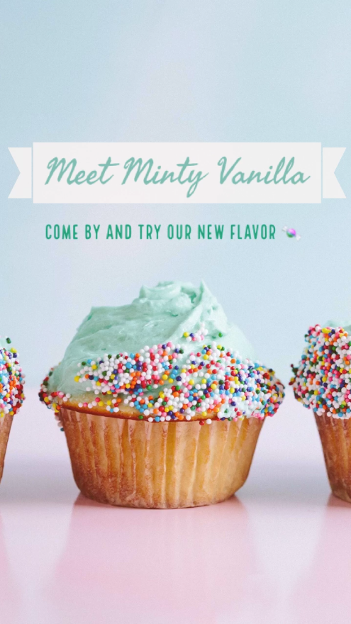Cupcakes adobe spark template