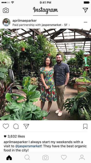 instagram brand partnership example