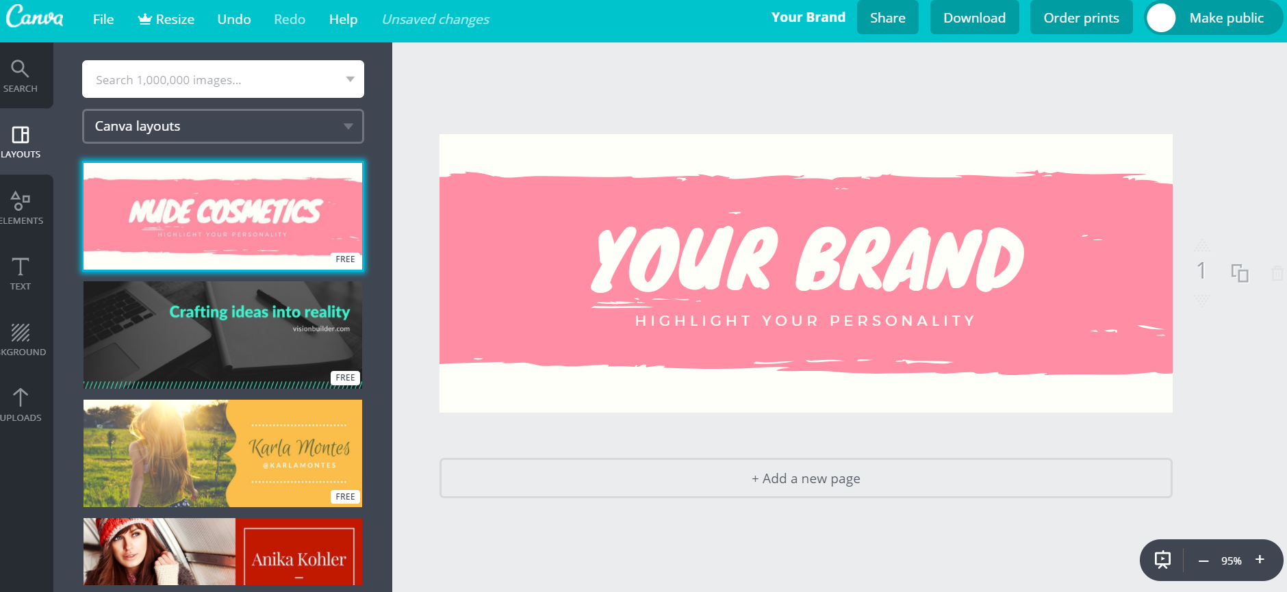 Canva lets users design creative, high-res cover photos on Facebook