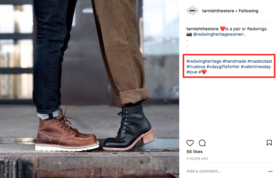 hashtag examples from tarnish