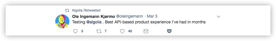Algolia Retweet