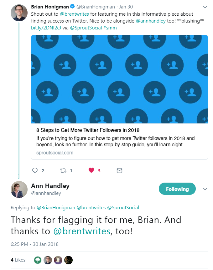 Tagging and talking about influencers is a smart way to boost you content