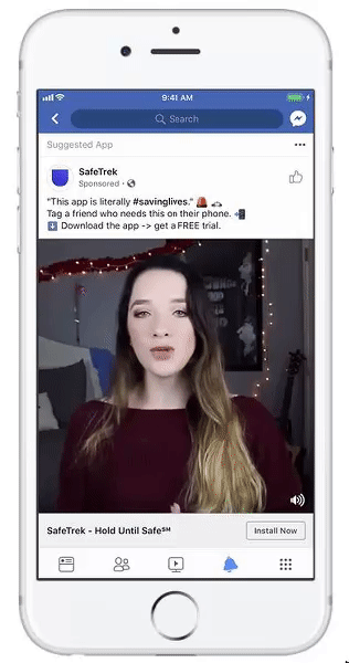 facebook video ad example
