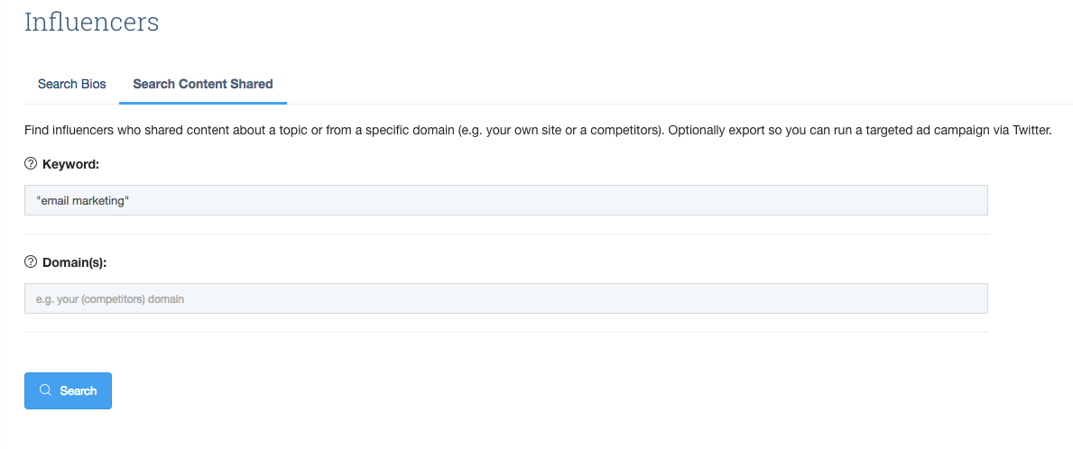 buzzsumo influencer search