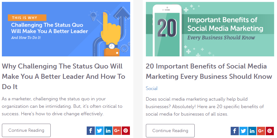 Encouraging LinkedIn sharing onsite is a great way to point more people to your posts