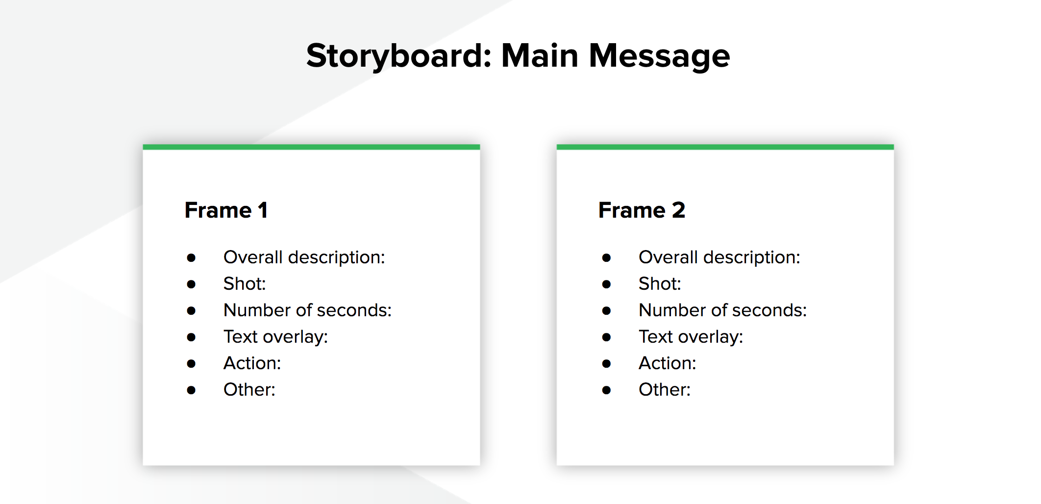 Storyboard Main Message