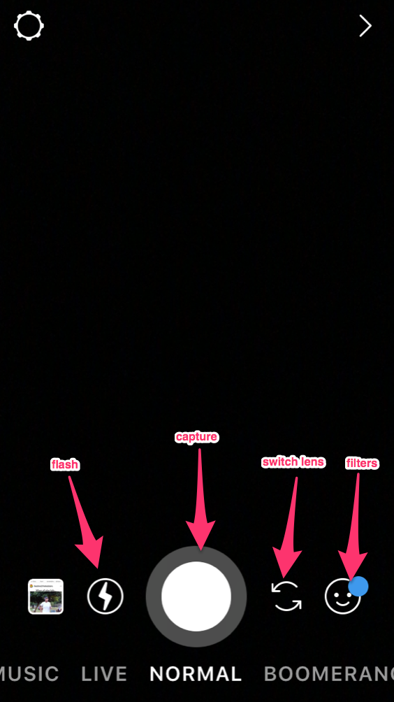 Stories button guide