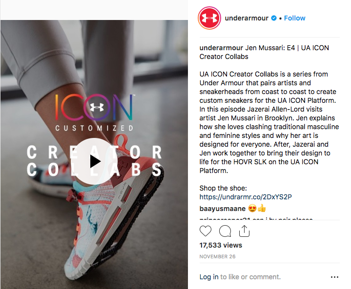 under armour IGTV