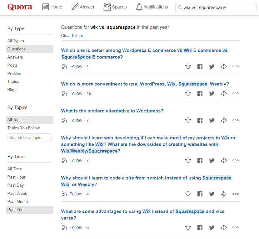 Many consumers conduct competitive research on Quora