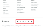 Sprout homepage social media icons