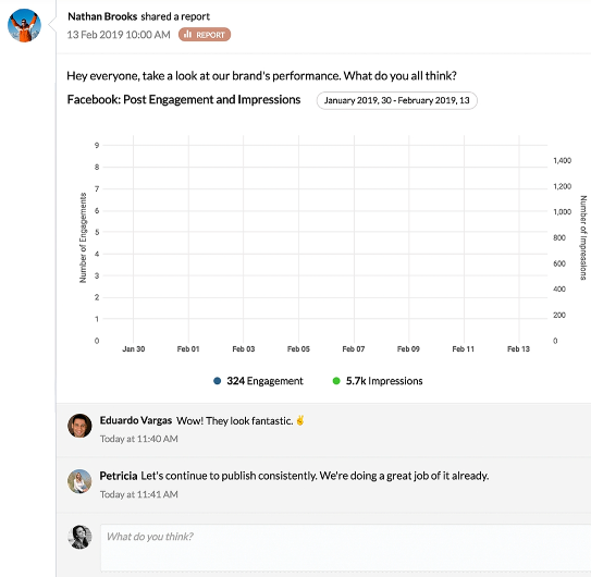 zoho social collaboration dashboard