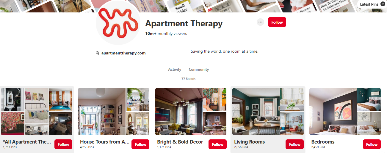 apartment therapy pinterest boards