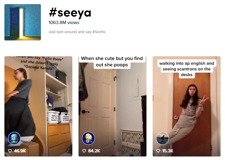 search results for the seeya hashtag challenge