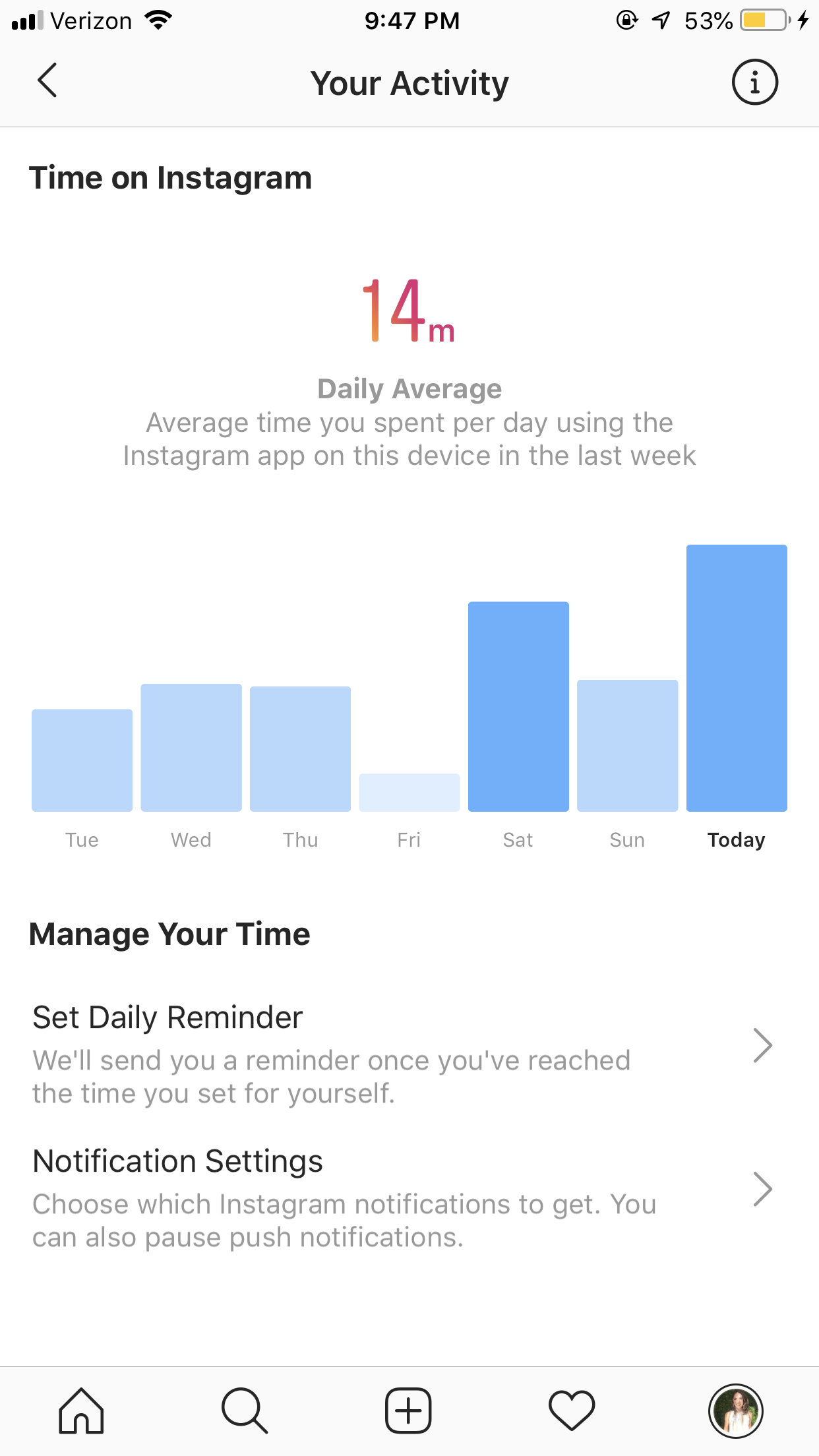 instagram hacks - monitor how much time you’ve spent on instagram