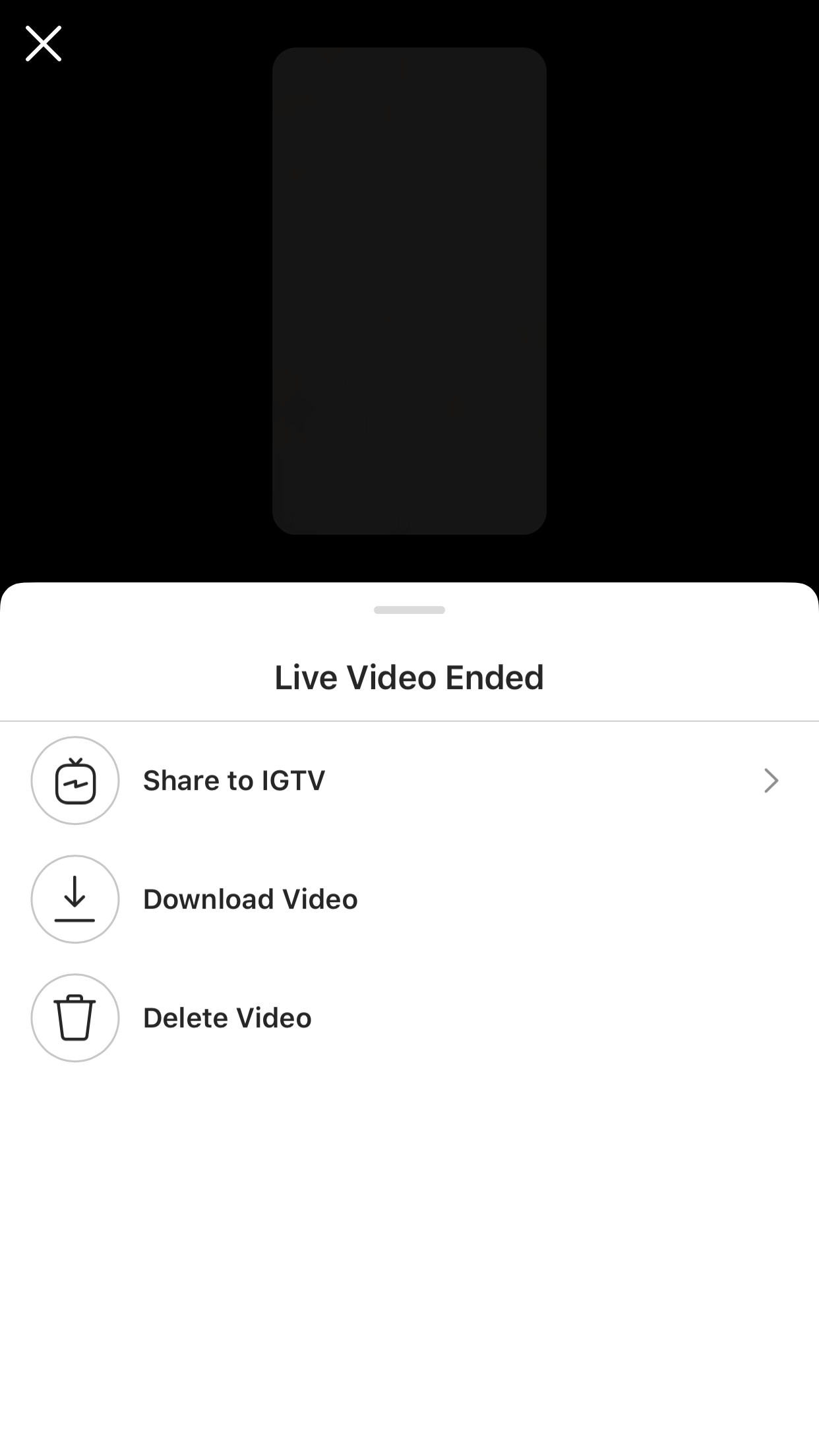 instagram live - when you end your video, you can share your livestream to IGTV or download it.