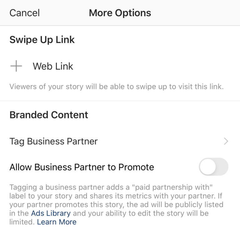 how to add a link to your instagram story and tagging options