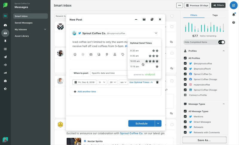 Pinterest sprouts analytics social dashboard