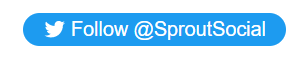 Screenshot example of a Sprout Social's follow button embedded.