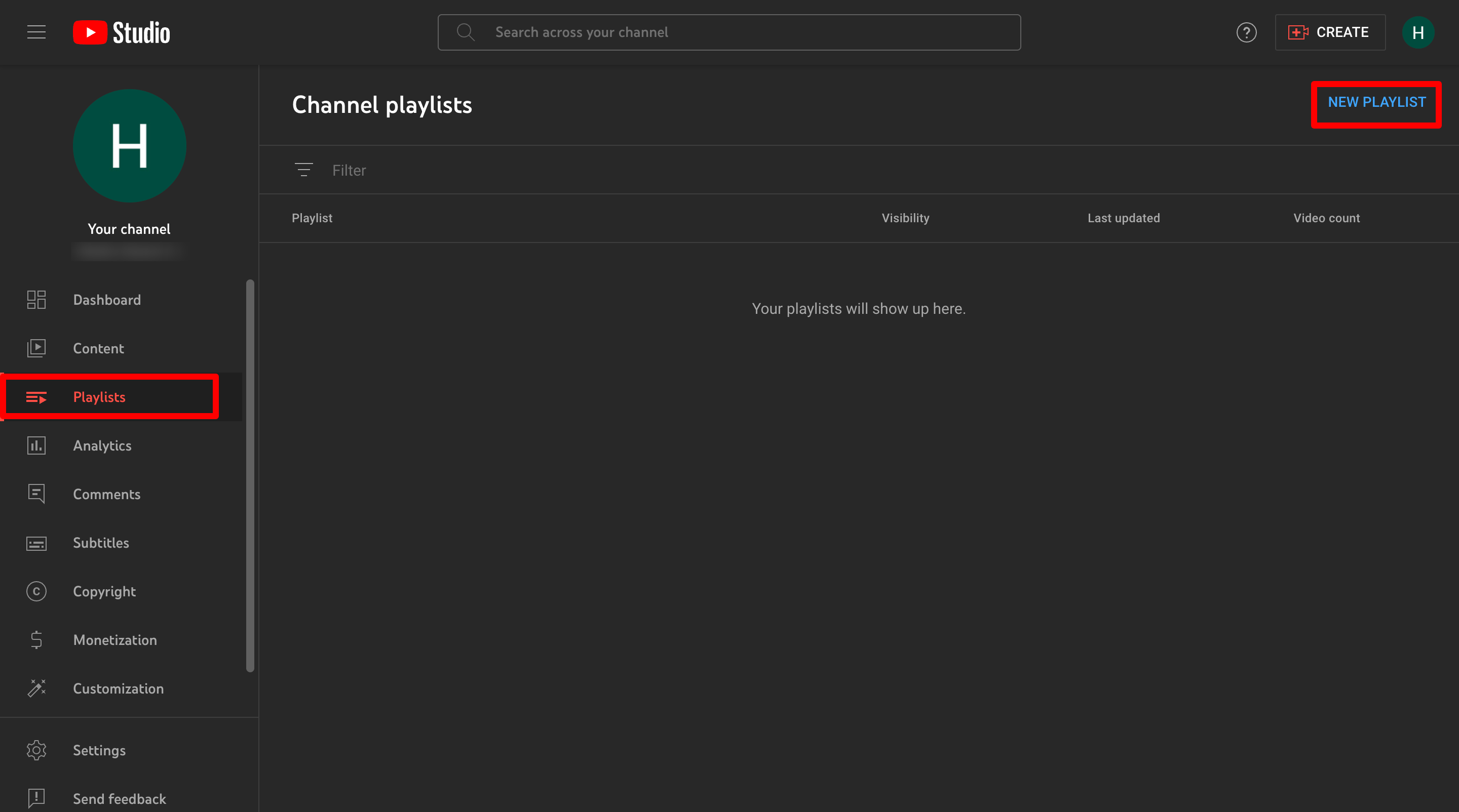 Manage playlists in Studio - Help