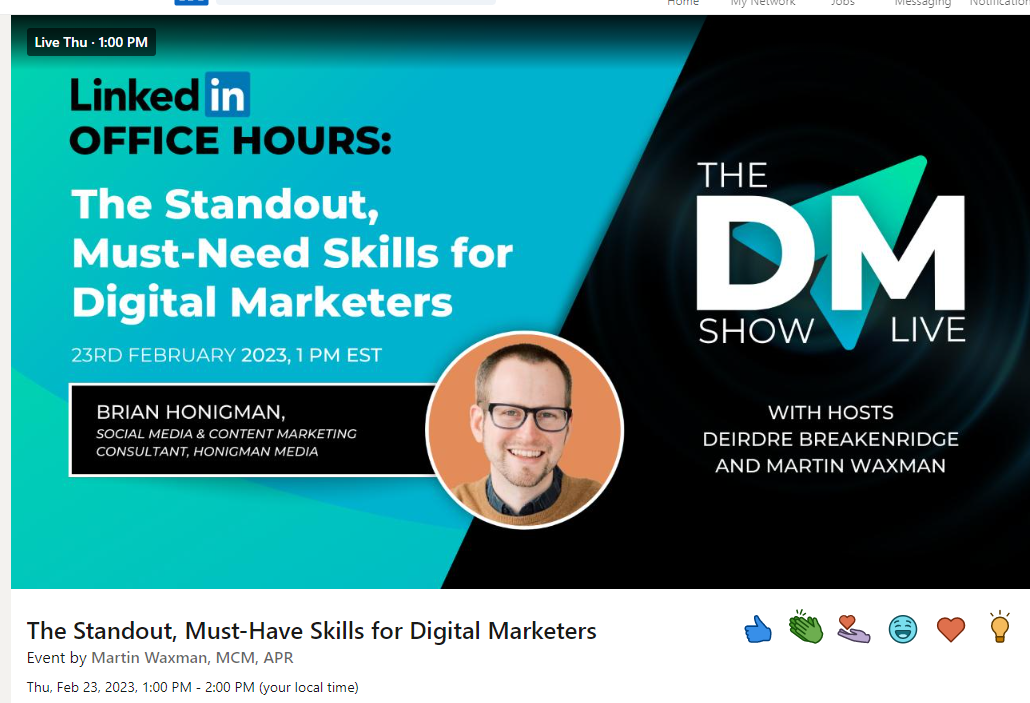 LinkedIn Live thumbnail example