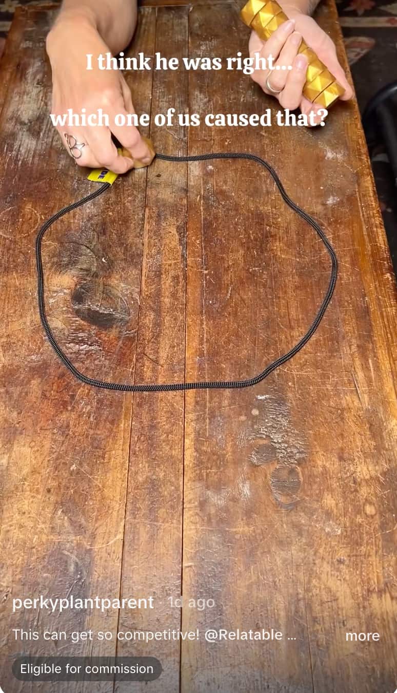 TikTok post of creators playing the game Kollide