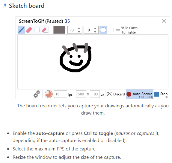 screentogif capture of sketch board with drawing of simple face