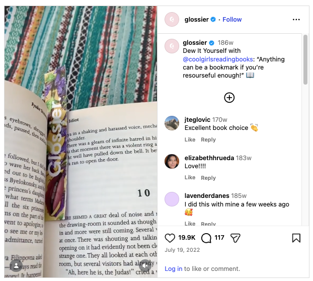 Glossier Instagram Reel in two parts; this is the first part of the "Dew it Yourself" series.