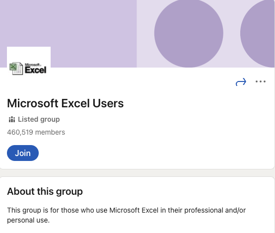 Microsoft Excel Users LinkedIn Groups