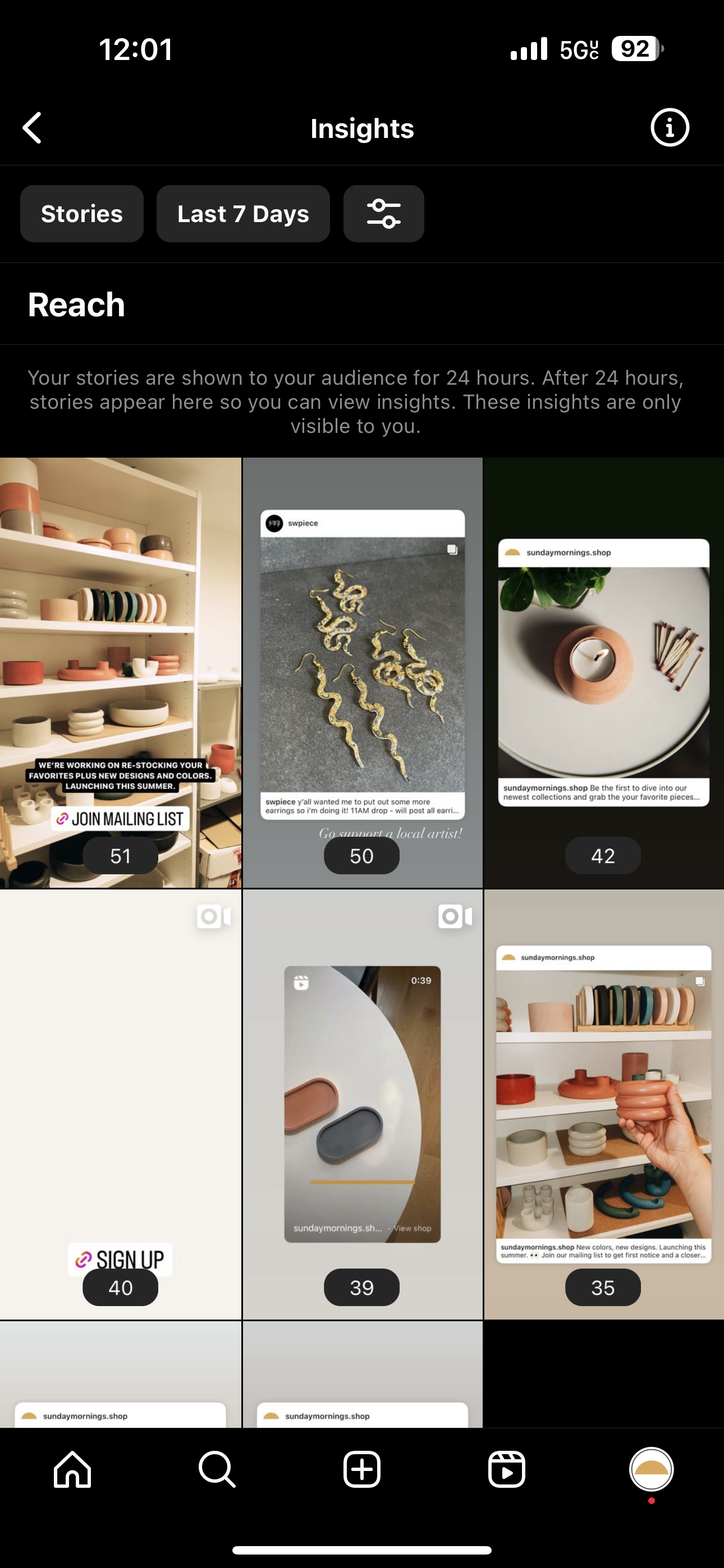 How to see store insights on instagram story