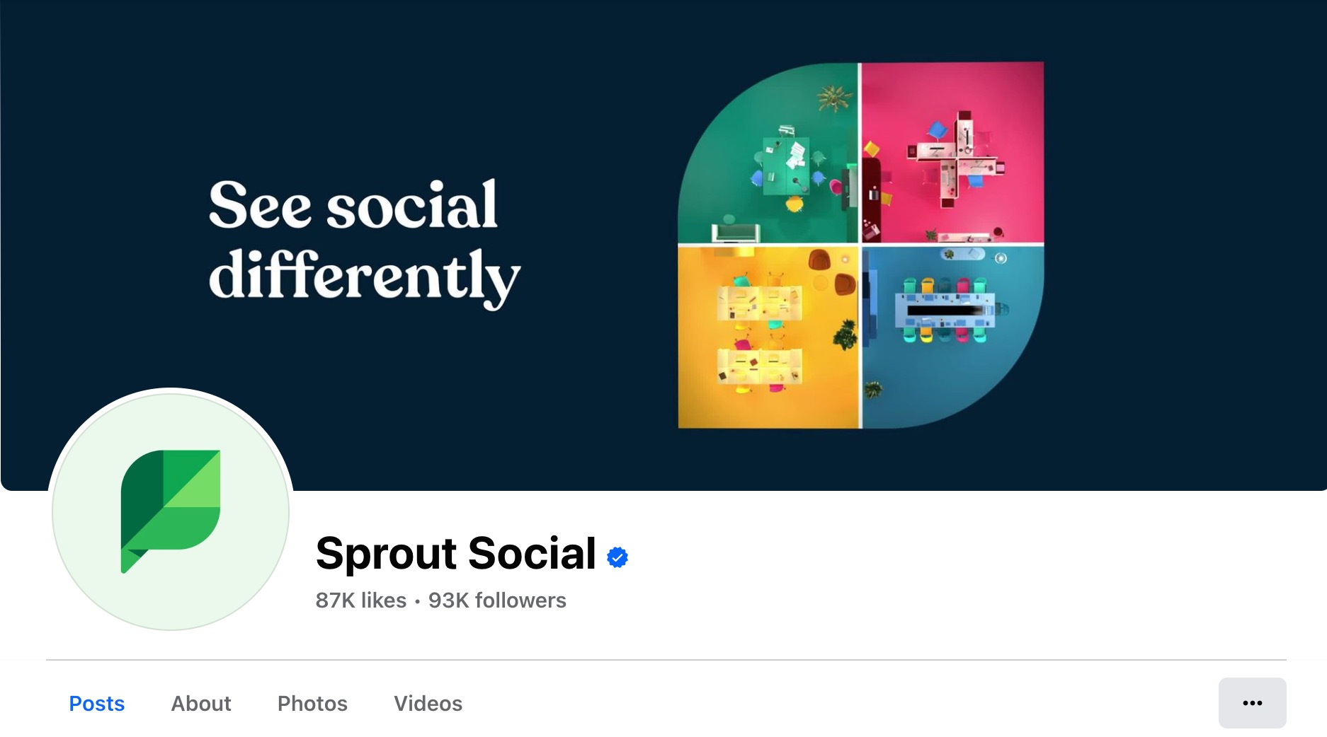 Screenshot of Sprout Social's Facebook cover photo.