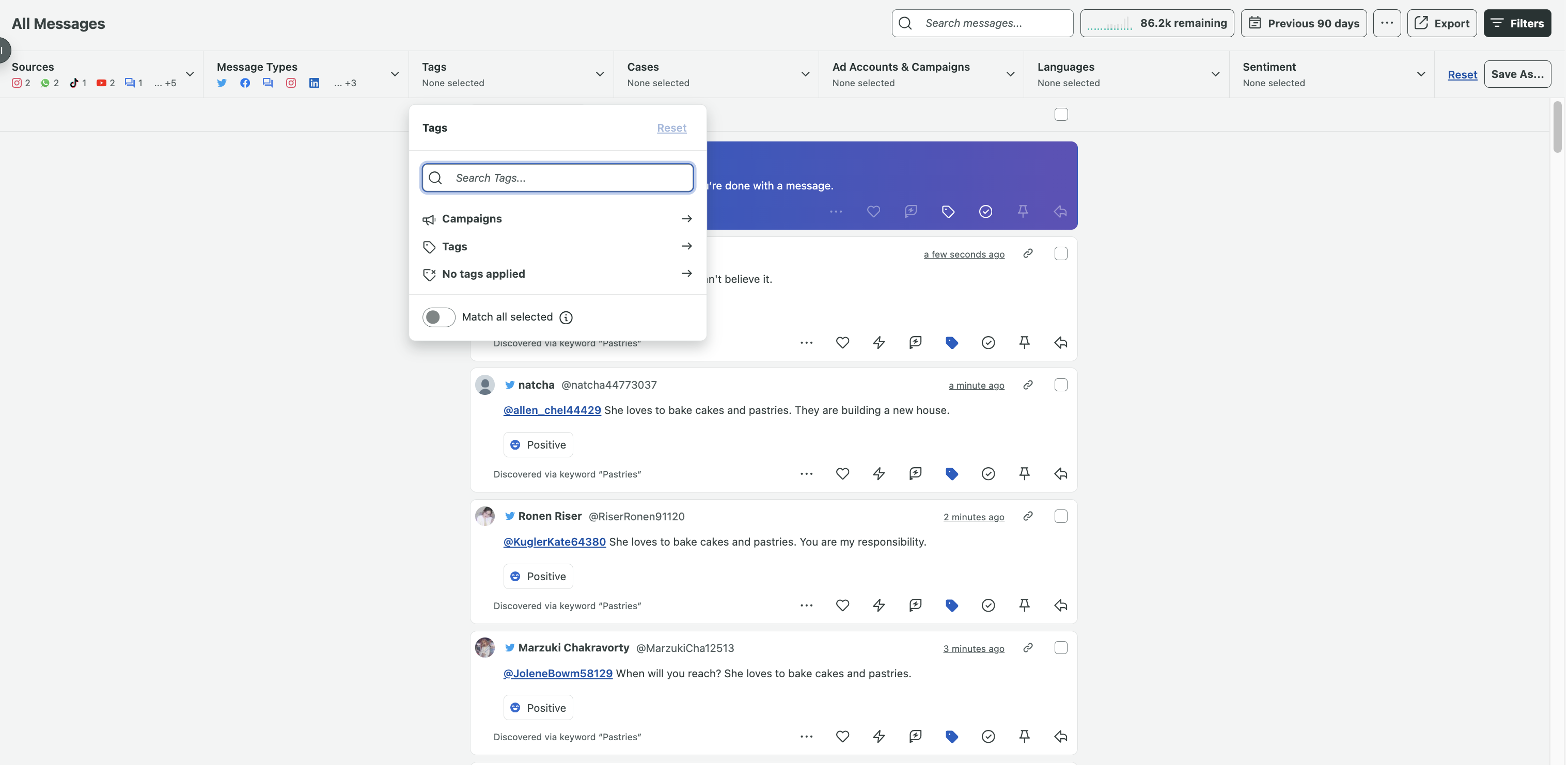 Screenshot of the Sprout Social Smart Inbox.
