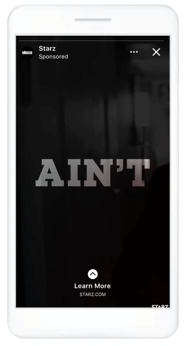 A Facebook Messenger video ad for La Lueur displayed on a mobile device.