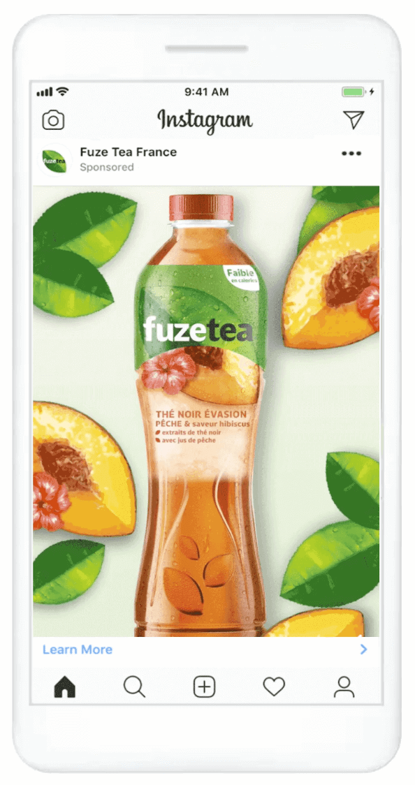 An Instagram feed image ad displayed on a mobile device.