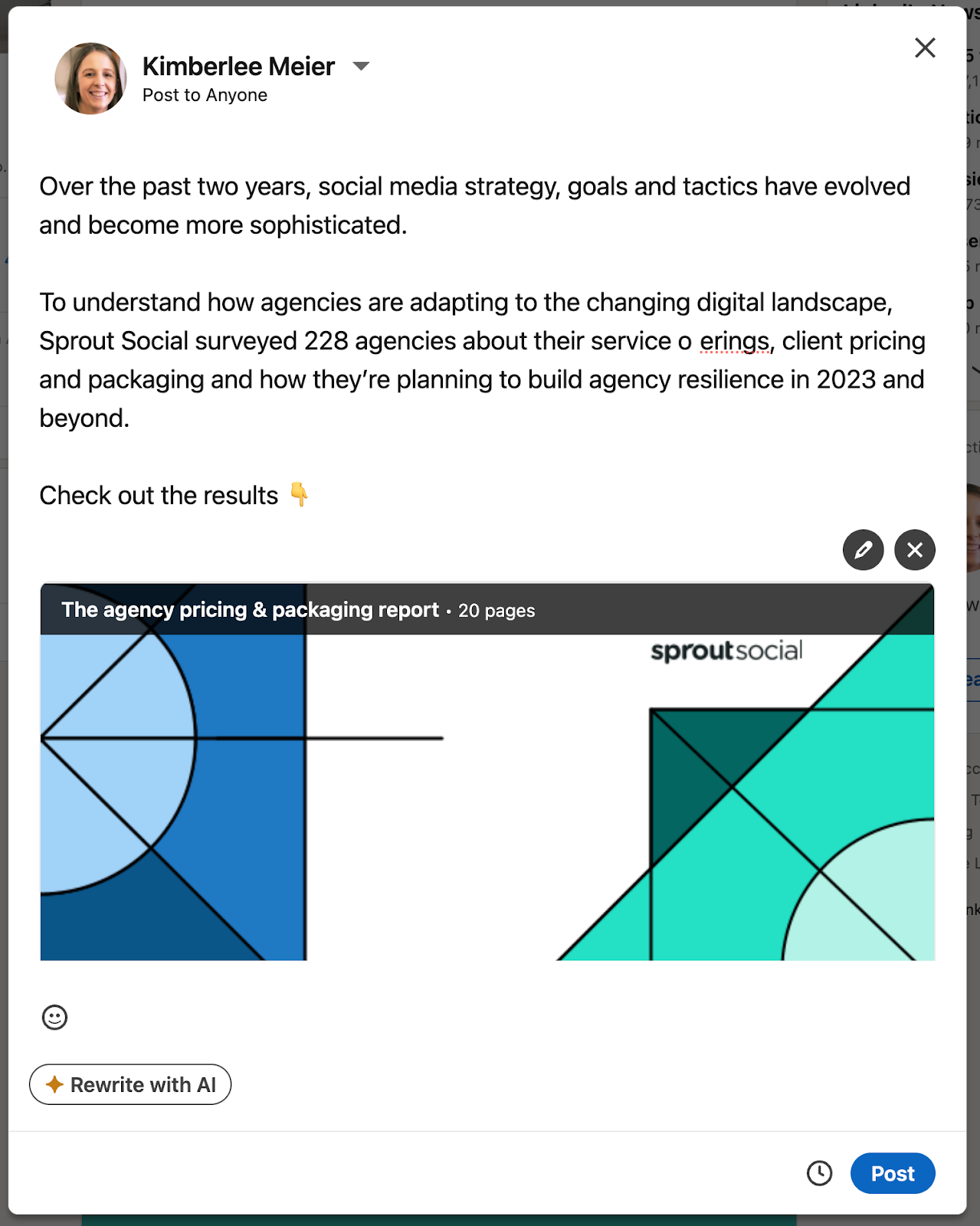 A completed LinkedIn carousel ready to upload.