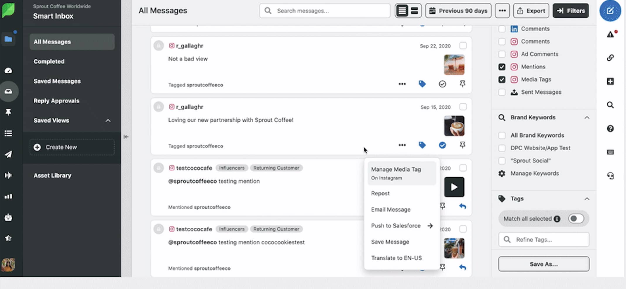 how to repost on Instagram on sprout desktop