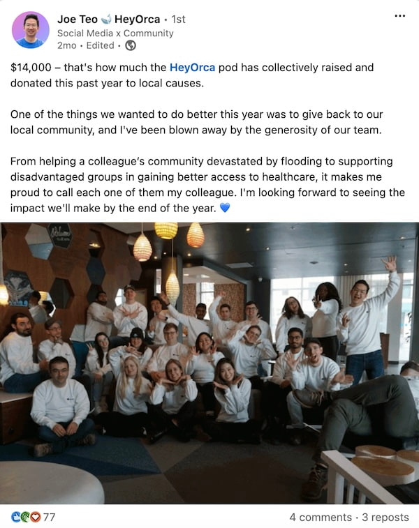 social media community cause post