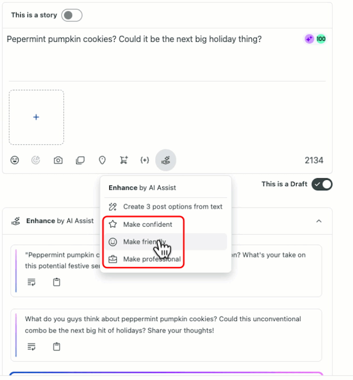 sprout social AI post