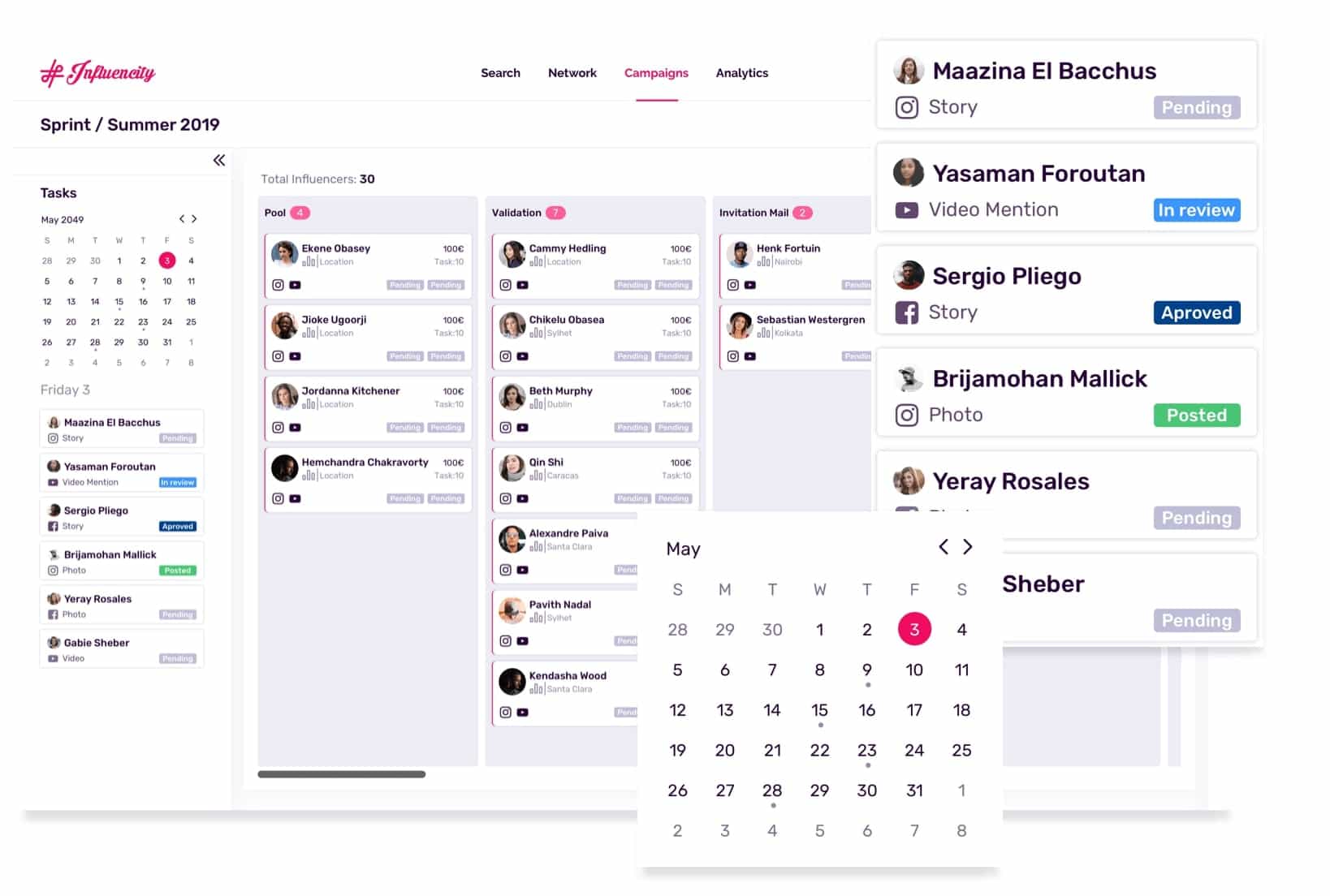 Influencity marketing tool