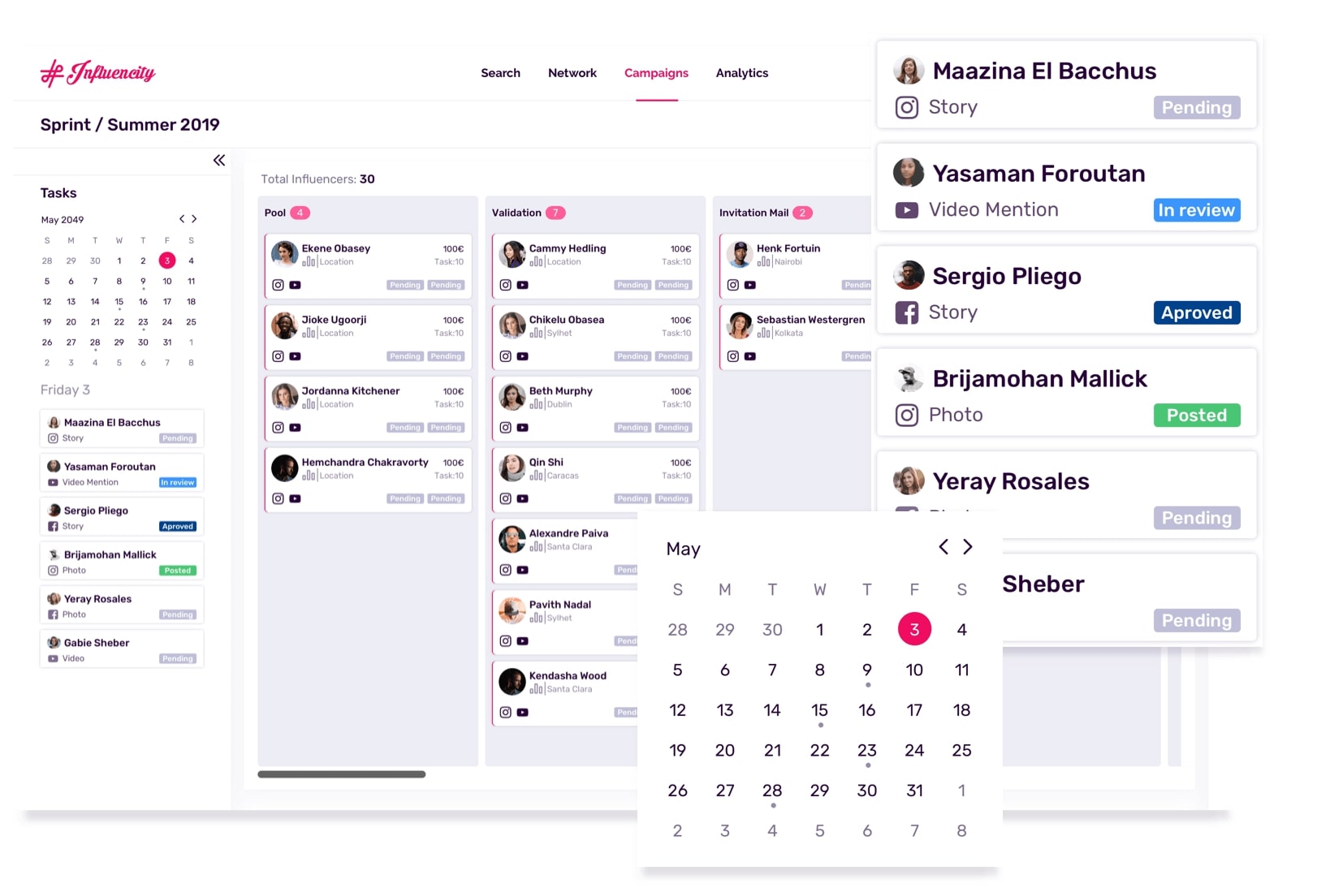 Influencity marketing tool