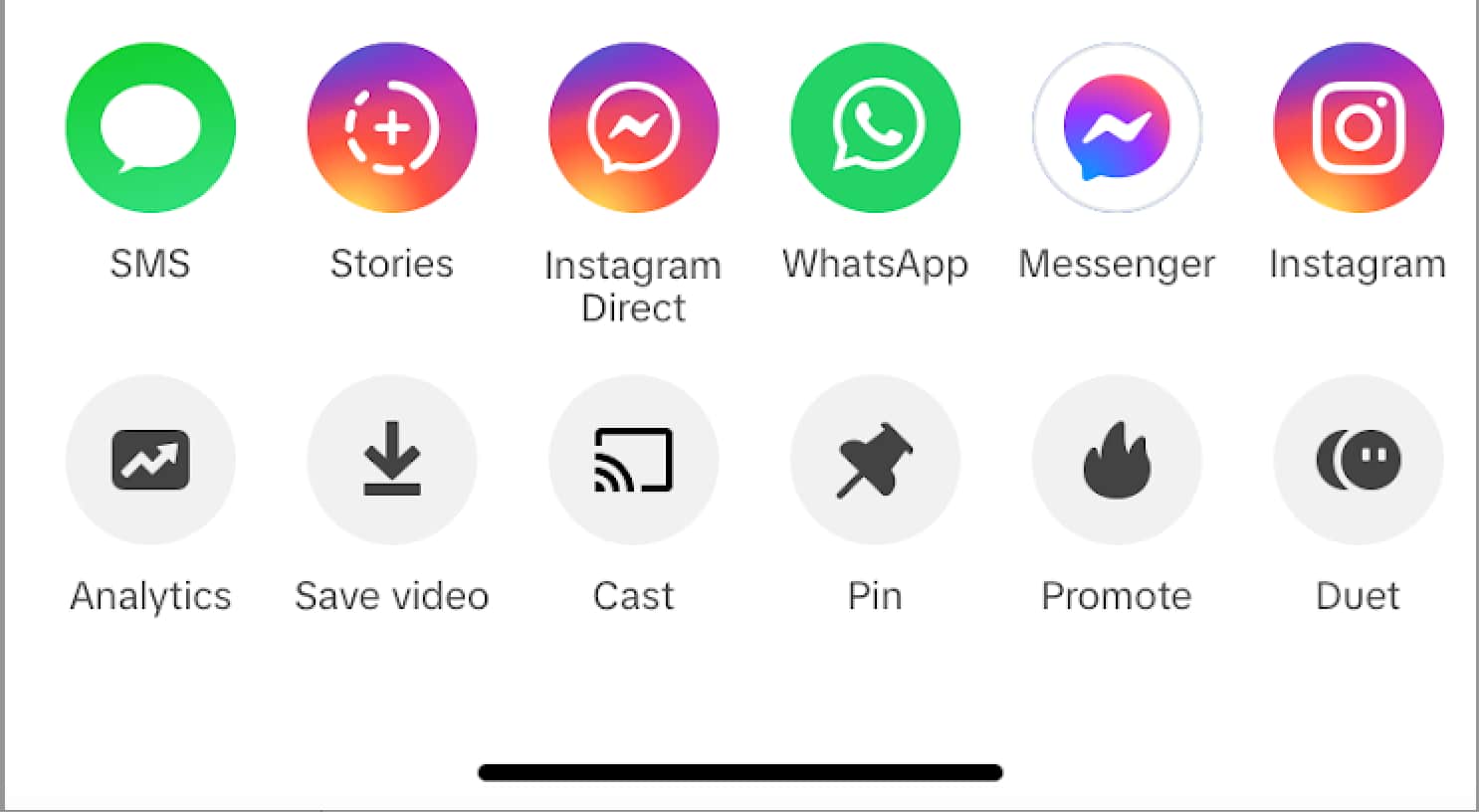The More options screen on TikTok, showing the Promote button