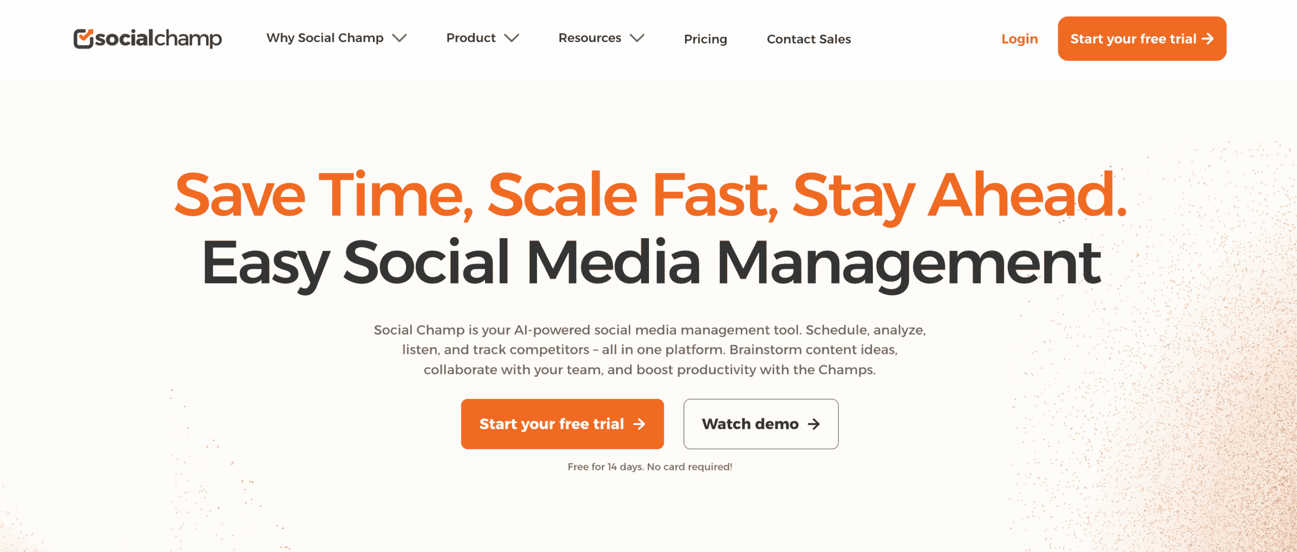 SocialChamp homepage