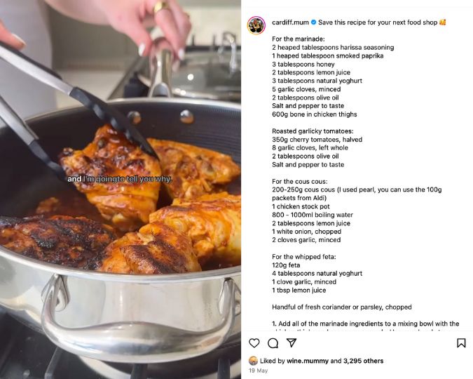Ashleigh Mogford shows her audience how to cook five meals for less than £25 