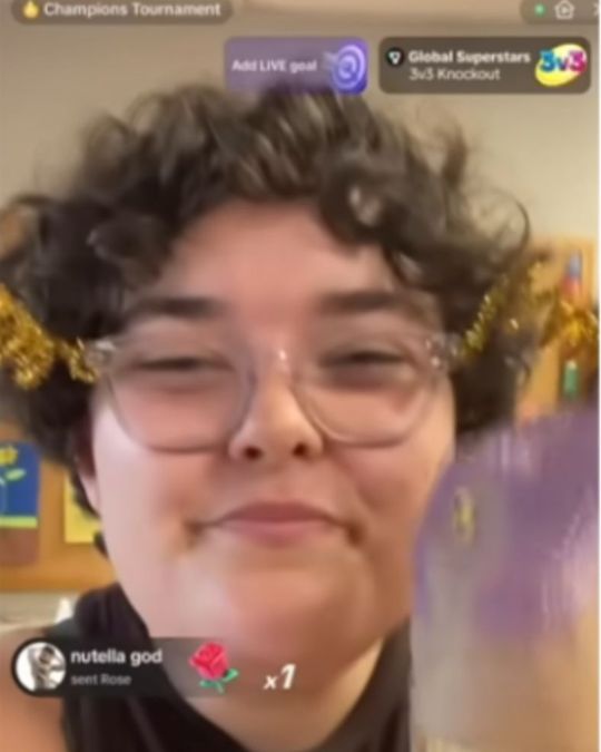 A TikTok Live where a creator is engaging with her following