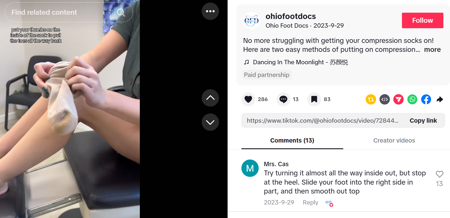 Ohio Foot Docs shows how to properly put on compression socks in partnership with Wellow. 