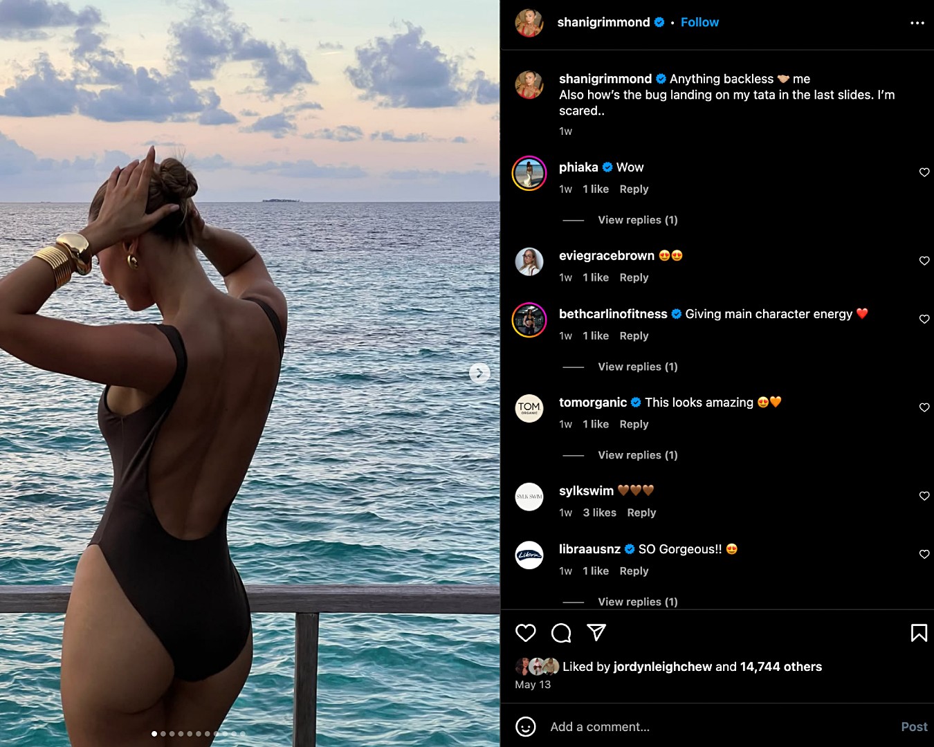 Screenshot of Shani Grimmond holiday carousel on Instagram