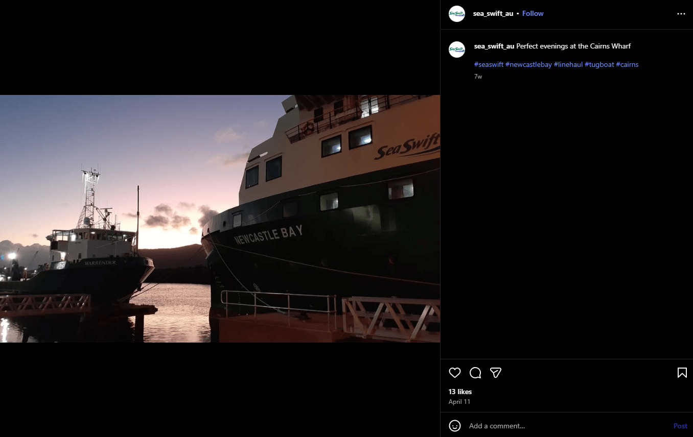 Sea Swift regularly features scroll-stopping images like branded boats at sunrise on its Instagram.