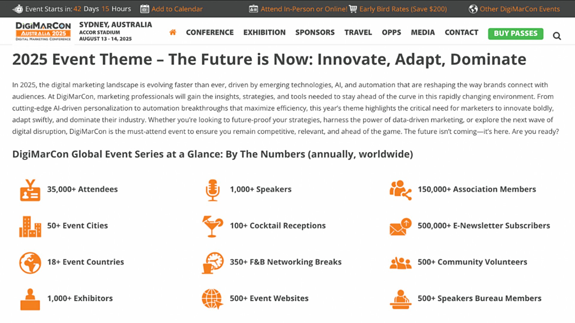 A text overview of what attendees can expect from DigiMarCon 2025.